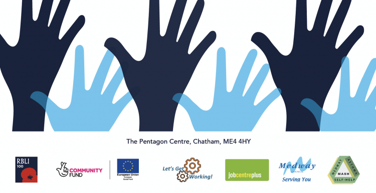 Image of hands and brands involved in the Social Prescribing Day event