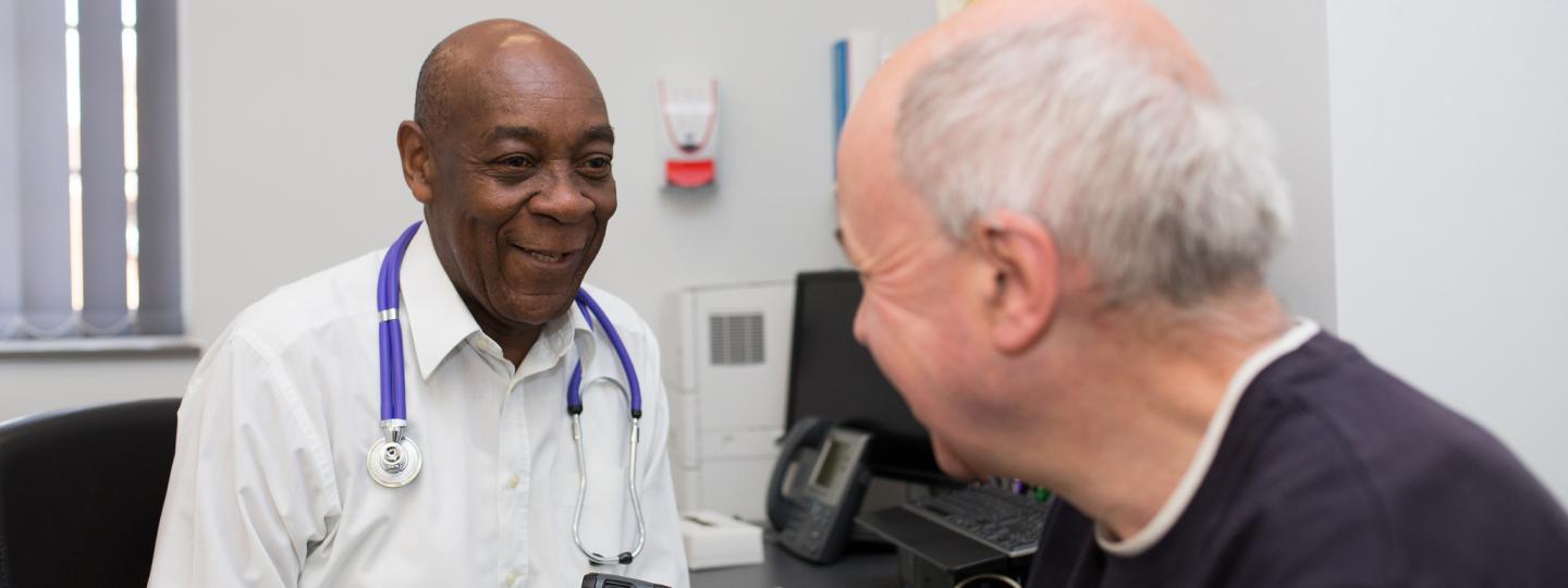 Man speaking to GP